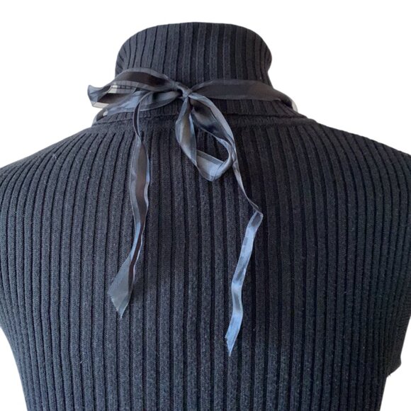 CREATION -Short necklace double layers with ribbon attach fuchsia & Black - Picture 6 of 8